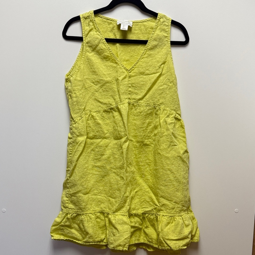 Cynthia Rowley Lime Green Linen Dress